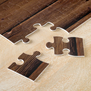 Dark Wood Planks Jigsaw Puzzle