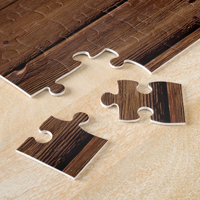 Dark Wood Planks Jigsaw Puzzle (Side)