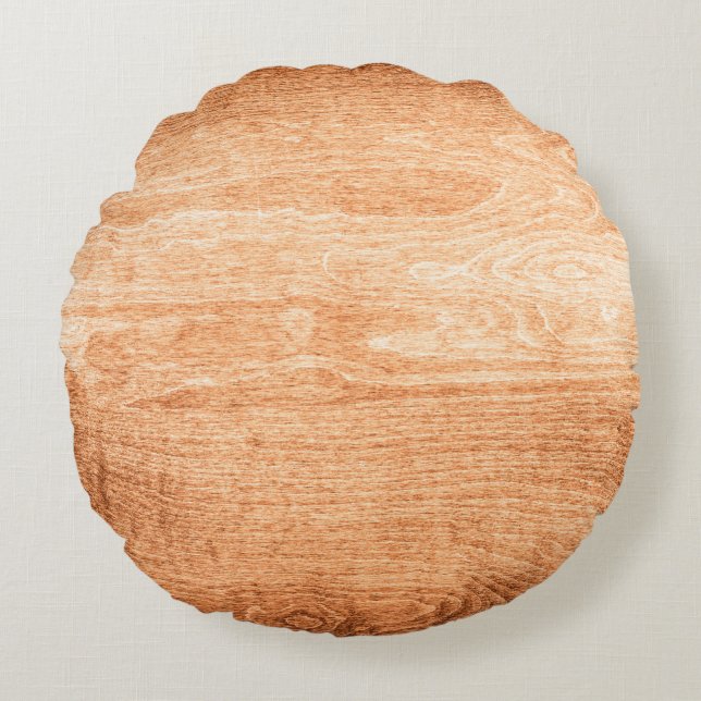 Dark wood texture background surface with old natu round cushion (Front)