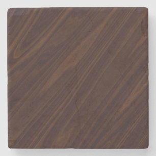 Dark Wood Texture Stone Coaster