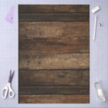 Dark Wooden Planks Tissue Paper<br><div class="desc">Dark Wooden Planks</div>