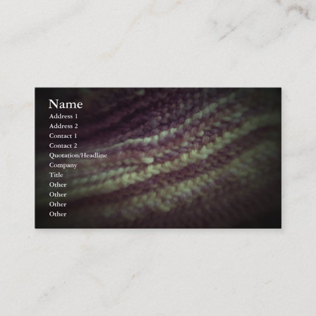 Dark Wool Business Card (Front)