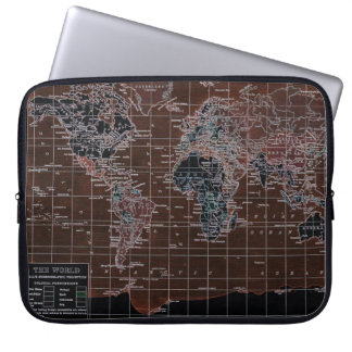 Dark World Map Laptop Laptop Sleeve