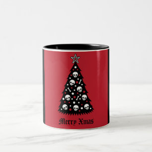Dark Xmas Tree Two-Tone Coffee Mug