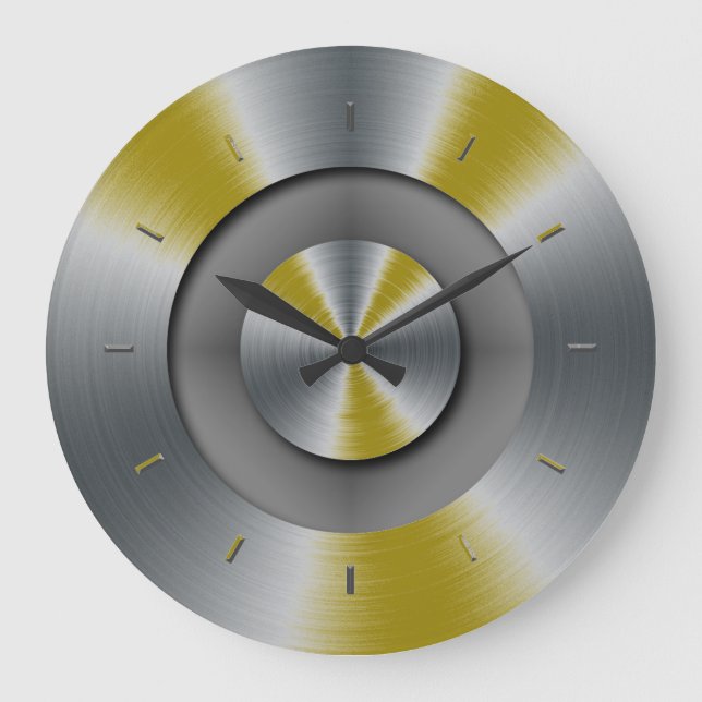 Dark Yellow Accents Colour Matched Large Clock (Front)