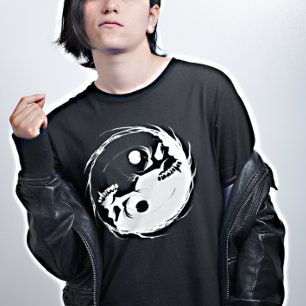 Dark yin yang religious Symbol T-Shirt