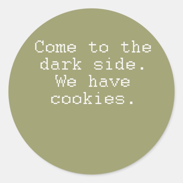 darkcookies classic round sticker (Front)