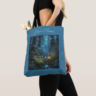 DarkCottageCore Enchanted forest mushrooms moss Tote Bag