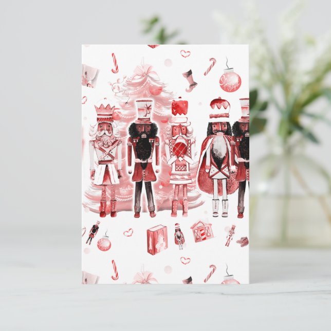 Darken Skin Christmas  Invitation (Standing Front)