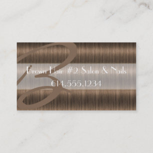 Darker Brown Hair Salon Stylist Business Cards