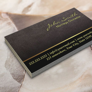 Darker Leather Marriage Counseling Business Card