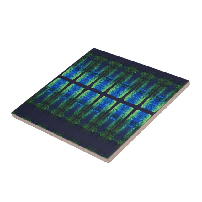 Darker purple blue green INVERSE astral glam Tile (Side)