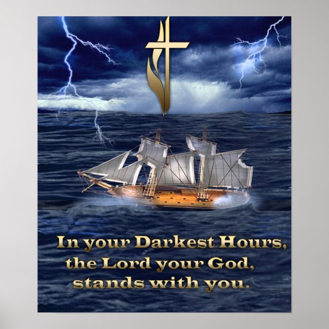 darkest hours christian art poster (Front)