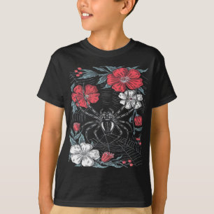 Darkly Romantic Spider Floral T-Shirt