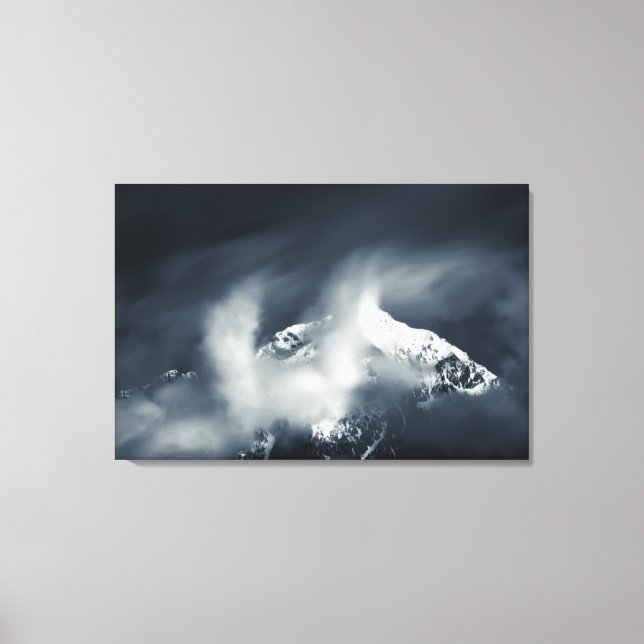 Darkness and chaos over the mountain canvas print (Front)