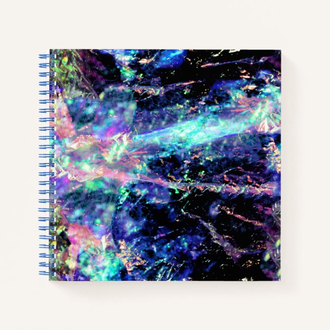 darkness and light, dark opal crystal : notebook (Front)