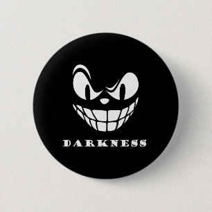Darkness monster face 6 cm round badge