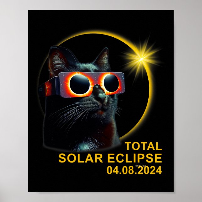 Darkness My Friend Solar Eclipse April 8 2024 Funn Poster (Front)