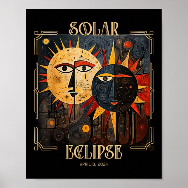 Darkness My Old Friend Cat Solar Eclipse April 08  Poster (Front)