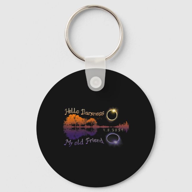 Darkness My Old Friend Solar Eclipse  Key Ring (Front)
