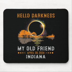 Darkness My Old Friend Total Eclipse 2024 Indiana Mouse Pad