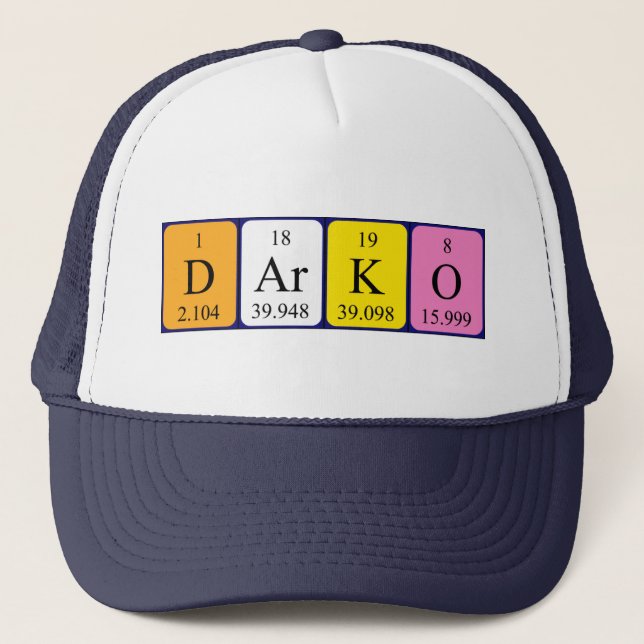 Darko periodic table name hat (Front)