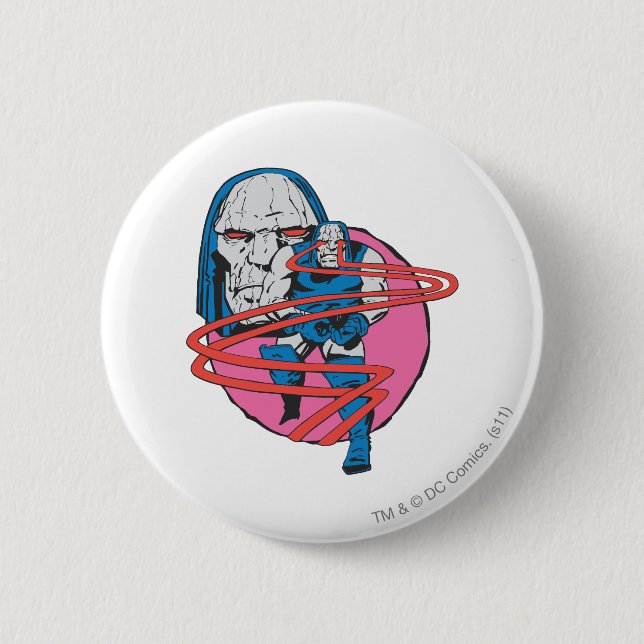Darkseid Shoots Omega Beams 6 Cm Round Badge (Front)