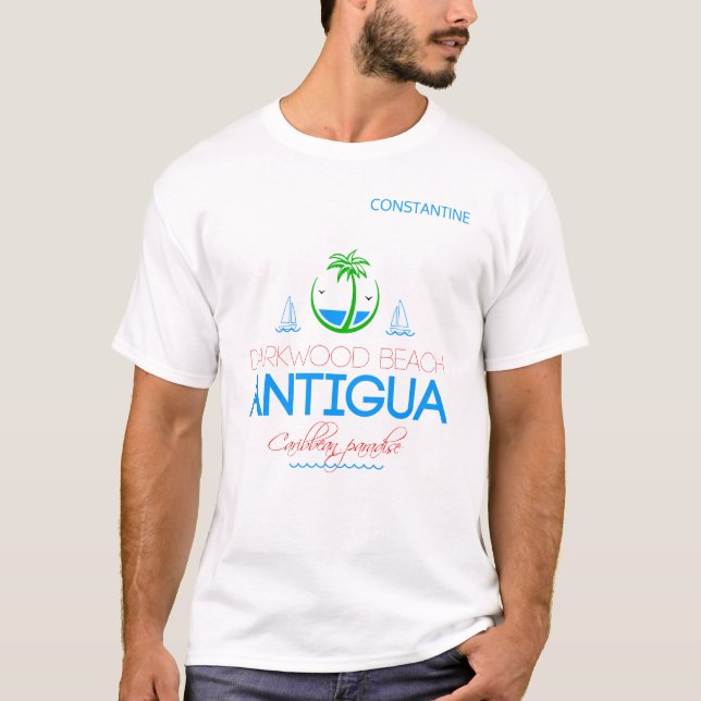 Darkwood Beach. Antigua. Caribbean paradise T-Shirt (Front)