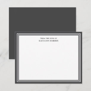 Darl Grey Triple Border From The Desk Of Flat Card