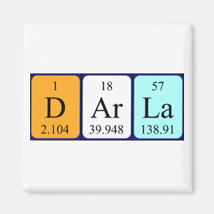 Darla periodic table name magnet