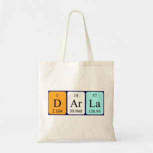 Darla periodic table name tote bag