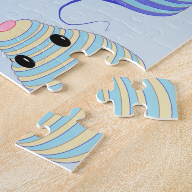 Darlene's Blue and Brown Mouses Jigsaw Puzzle (Side)