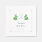 Darling Bunny Monogram Boy Baby Shower Brunch