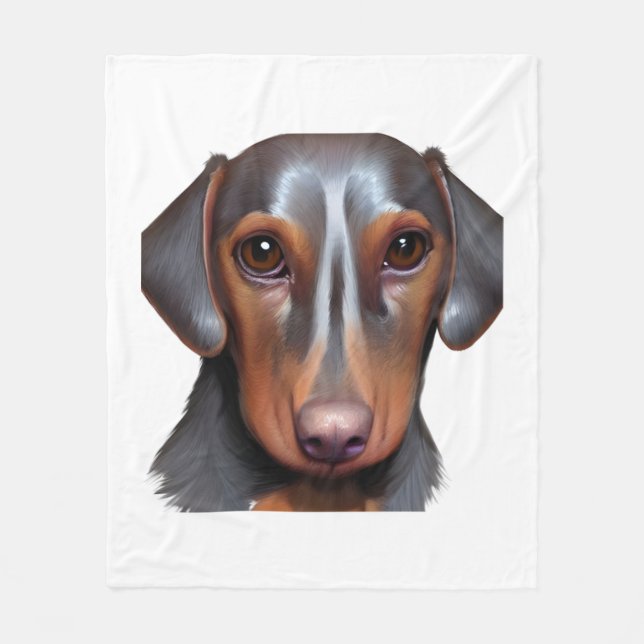 Darling Dachshund   Fleece Blanket (Front)