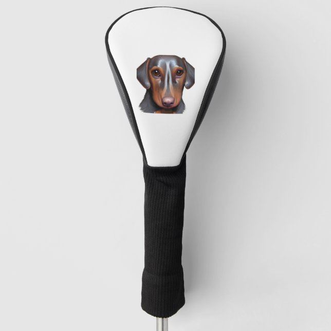 Darling Dachshund   Golf Head Cover (Front)
