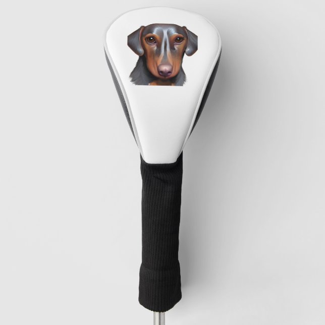 Darling Dachshund   Golf Head Cover (Front)