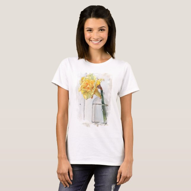 Darling Daffodil - New Balance T-Shirt, White T-Shirt (Front Full)