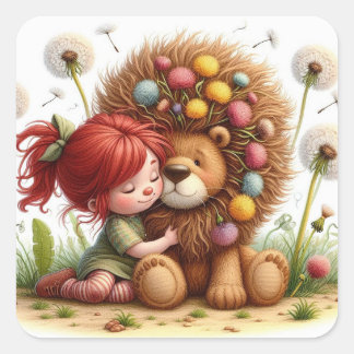 Darling Dandelion Square Sticker