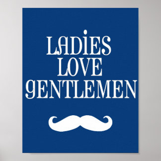 Darling Dapper Ladies Love Gentlemen Nursery Art Poster