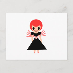 Darling Fairy 72 with red hair Postcard