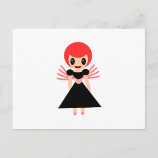 Darling Fairy 72 with red hair Postcard