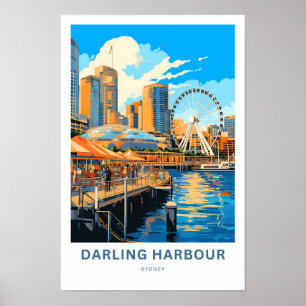 Darling Harbour Sydney Travel Print