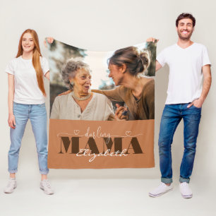 Darling Mama Photo Gift for Mum Fleece Blanket
