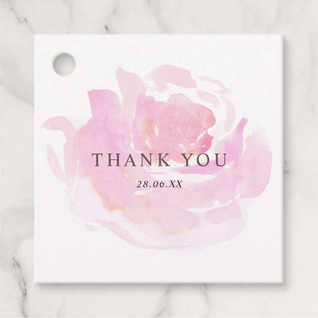 Darling Rose Thank You Favour Tags (Front)
