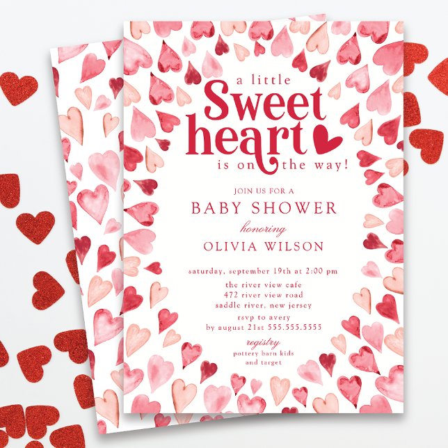 Darling Sweetheart Baby Shower  Invitation (Creator Uploaded)