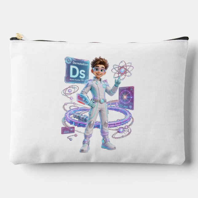  Darmstadtium (Ds) – Atomic Number 110 | ATOMIVRA Accessory Pouch (Front)