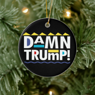 Darn Trump Ceramic Tree Decoration