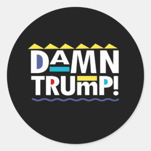 Darn Trump Classic Round Sticker