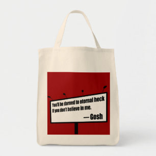Darned to Eternal Heck funny tote bag