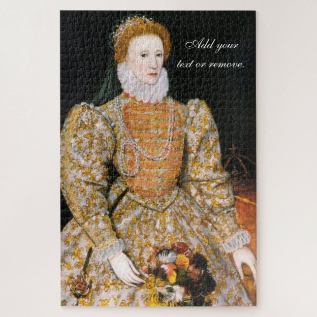 "Darnley Portrait" Queen Elizabeth 1 England 1575, Jigsaw Puzzle (Vertical)